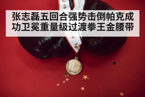 张志磊五回合强势击倒帕克成功卫冕重量级过渡拳王金腰带